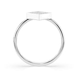 Illusion Diamond Ring Round 0.1ct by Qutahia Jewellery
