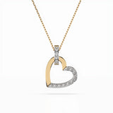 Delicate Diamond Necklace Round 0.18ct by Qutahia Jewellery