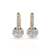 Illusion Diamond Earrings Round 0.2ct by Qutahia Jewellery