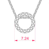 Delicate Diamond Necklace Round 0.09ct by Qutahia Jewellery