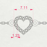 Diamond Bracelet Gold Round 0.07ct by Qutahia Jewellery