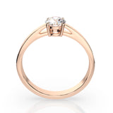 Solitaire Diamond Ring Round 0.5ct by Qutahia Jewellery