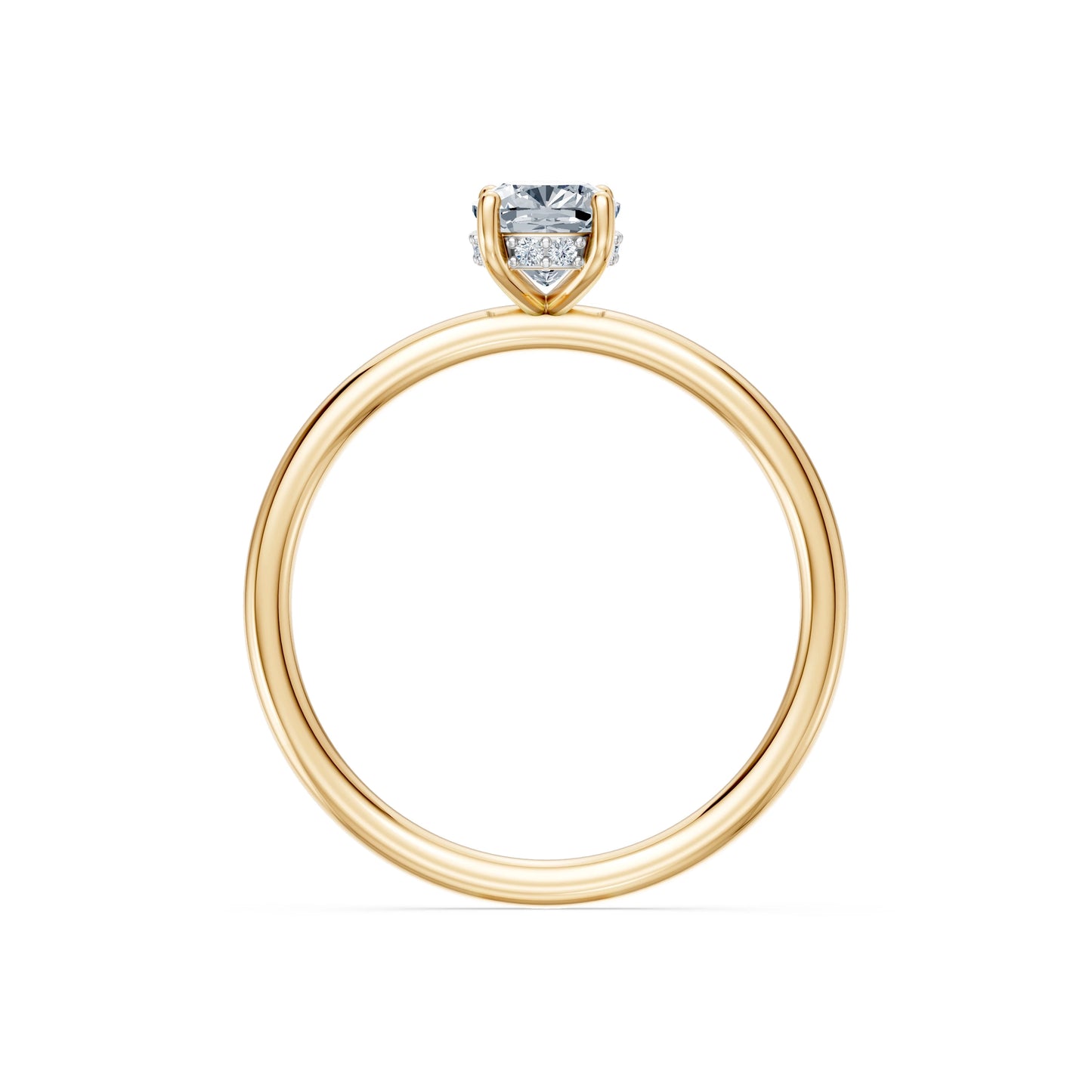 Cushion Lab Grown Diamond Micro Pave Engagement Ring 1.0ct by Qutahia Jewellery
