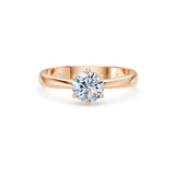 Round Brilliant Diamond Classic Solitaire Engagement Ring 1.0ct by Qutahia Jewellery