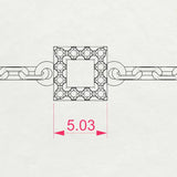 Diamond Bracelet Gold Round 0.06ct by Qutahia Jewellery