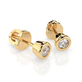 Diamond Stud Earrings Round 0.3ct by Qutahia Jewellery