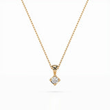 Solitaire Necklace (Round), 0.08 ct — 104-10014(2.7)