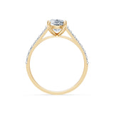 Cushion Lab Grown Diamond Pave Eternity Ring 1.5ct by Qutahia Jewellery