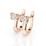 Small Diamond Earrings Round 0.5ct by Qutahia Jewellery