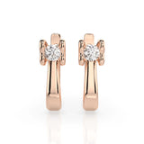 Small Diamond Earrings Round 0.2ct by Qutahia Jewellery