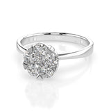 Illusion Diamond Ring Round 0.15ct by Qutahia Jewellery