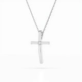 Delicate Diamond Necklace Round 0.03ct by Qutahia Jewellery