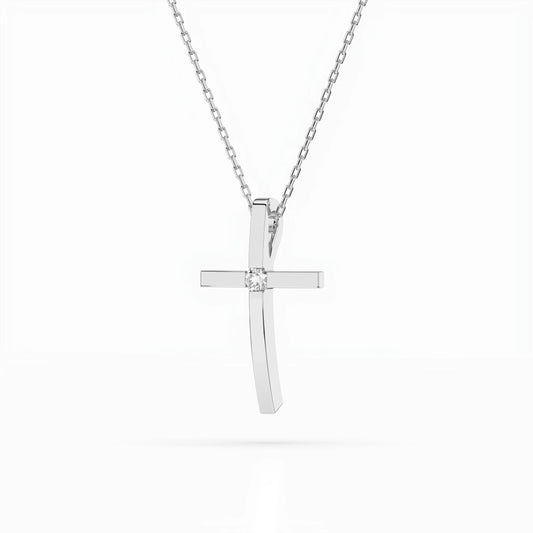 Minimalism Necklace (Round), 0.03 ct — 104-10031