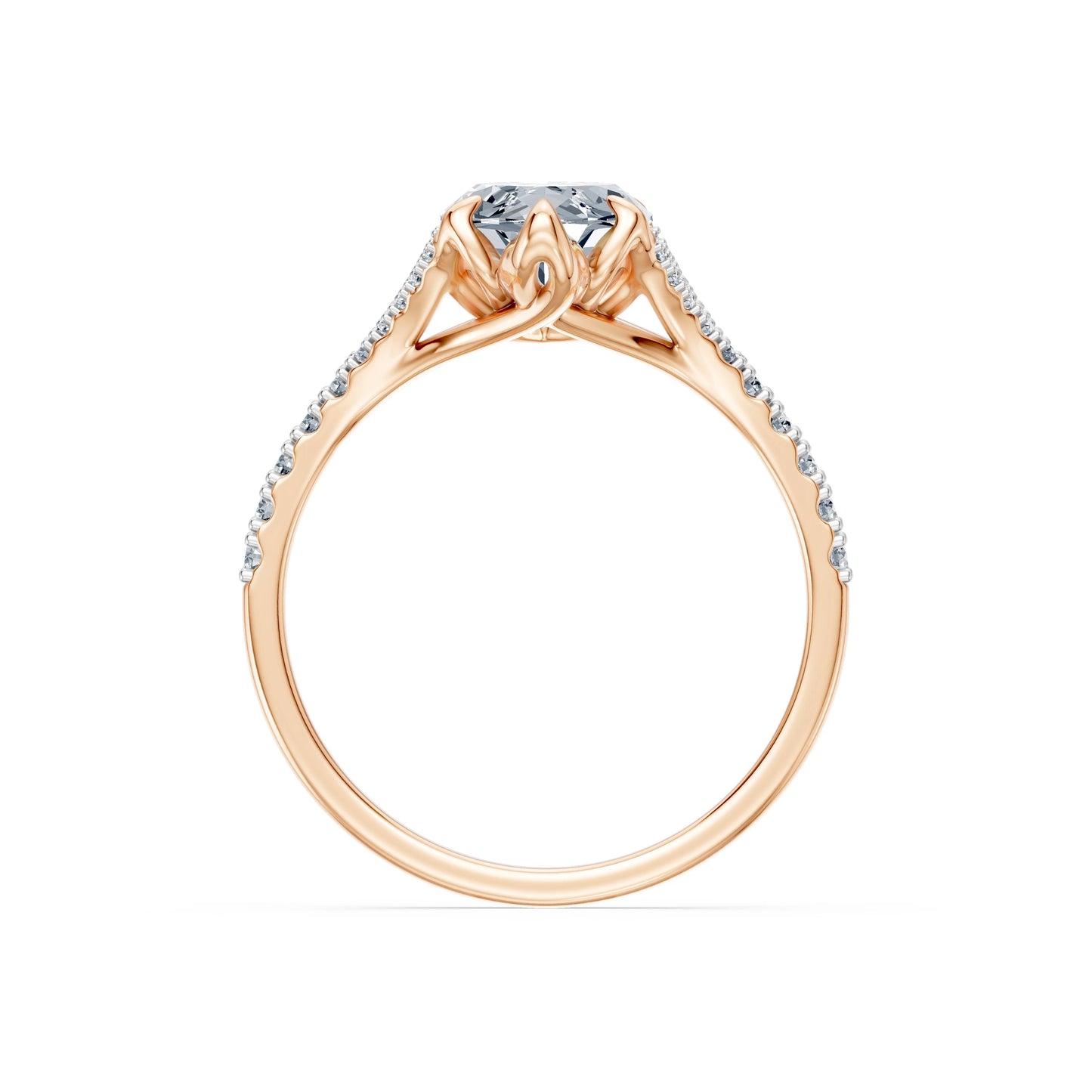 Marquise Lab Grown Diamond Micro Pave Eternity Ring 2.0ct by Qutahia Jewellery