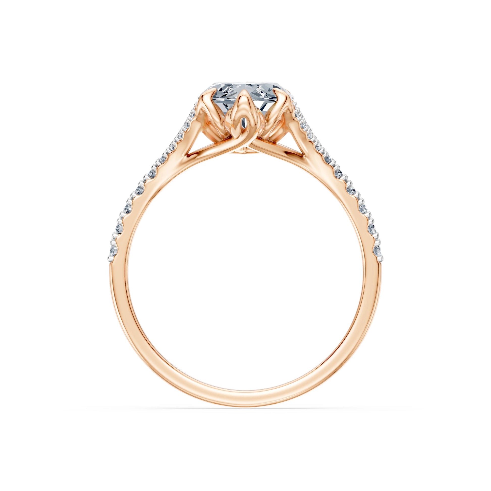 Marquise Lab Grown Diamond Micro Pave Eternity Ring 2.0ct by Qutahia Jewellery