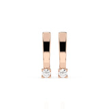 Small Diamond Earrings Round 0.15ct by Qutahia Jewellery
