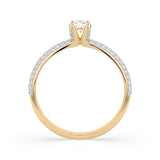 Solitaire Eternity Diamond Ring Round 0.17ct by Qutahia Jewellery