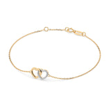 Diamond Bracelet Gold Round 0.08ct by Qutahia Jewellery