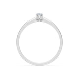 Solitaire Diamond Ring Round Brilliant 0.1ct by Qutahia Jewellery