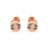 Small Diamond Earrings Round 0.04ct by Qutahia Jewellery