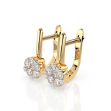 Illusion Diamond Earrings Round 0.2ct by Qutahia Jewellery