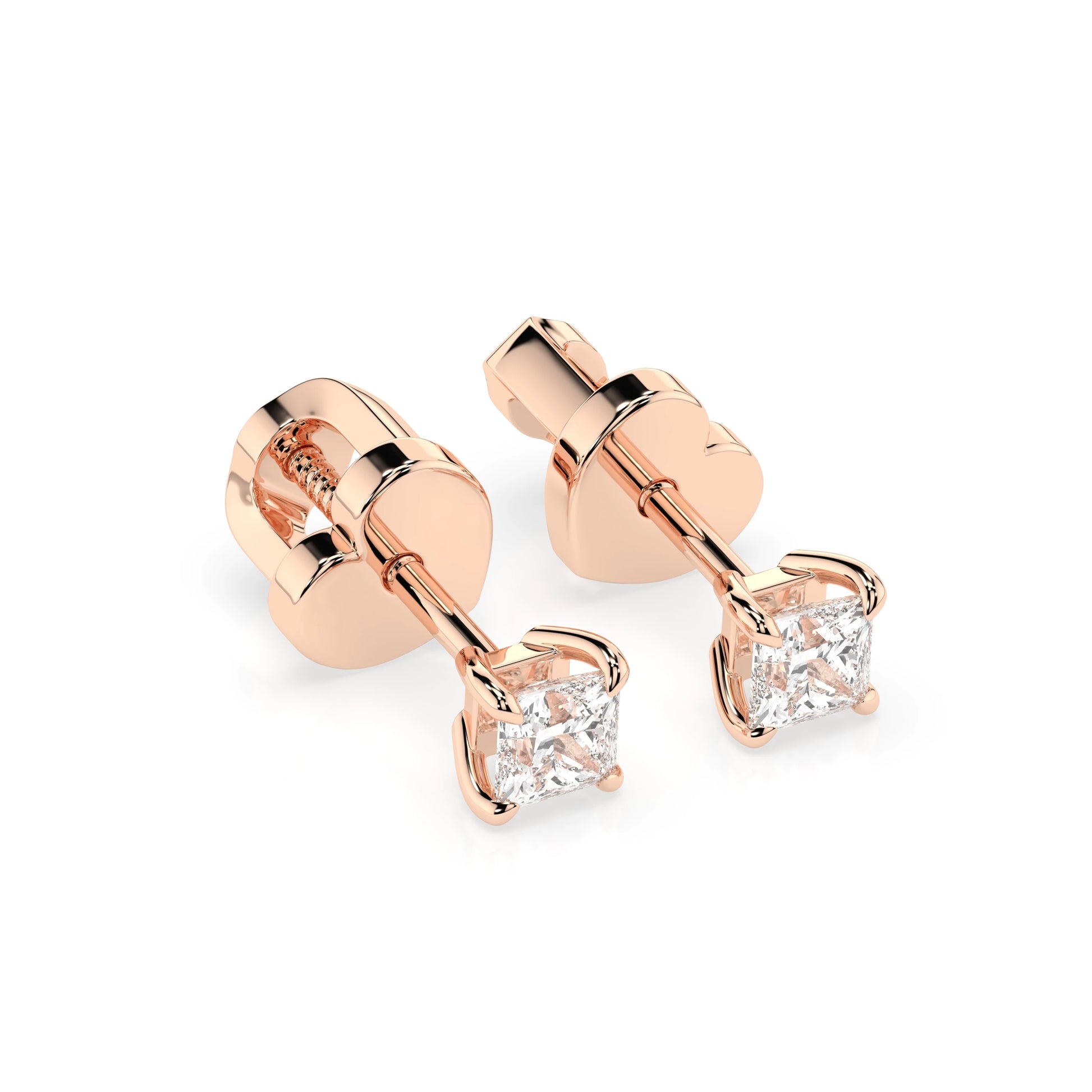 Solitaire Butterfly Earring (Princess), 0.2 ct — 102-10113(2.5)PR