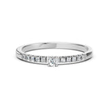 Solitaire Eternity Diamond Ring Round 0.07ct by Qutahia Jewellery