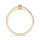 Solitaire Eternity Diamond Ring Round 0.1ct by Qutahia Jewellery