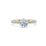 Round Brilliant Diamond Pave Eternity Ring 1.0ct by Qutahia Jewellery