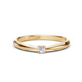 Solitaire Diamond Ring Round 0.06ct by Qutahia Jewellery