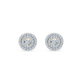 Illusion Diamond Earrings Round Brilliant 0.17ct by Qutahia Jewellery