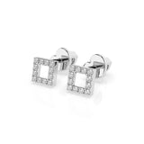 Small Diamond Earrings Round 0.14ct by Qutahia Jewellery