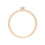 Solitaire Eternity Diamond Ring Round Brilliant 0.09ct by Qutahia Jewellery