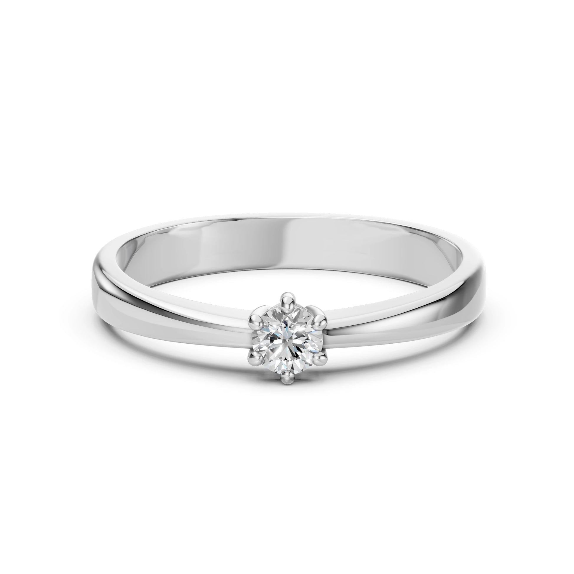 Solitaire Ring (Round), 0.15 ct — 101-10151(3.4)