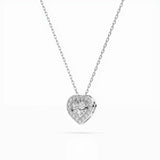 Illusion Diamond Necklace Round 0.08ct by Qutahia Jewellery