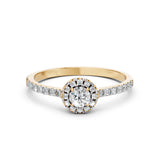 Solitaire Eternity Diamond Ring Round 0.2ct by Qutahia Jewellery
