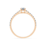 Solitaire Eternity Diamond Ring Round Brilliant 0.3ct by Qutahia Jewellery