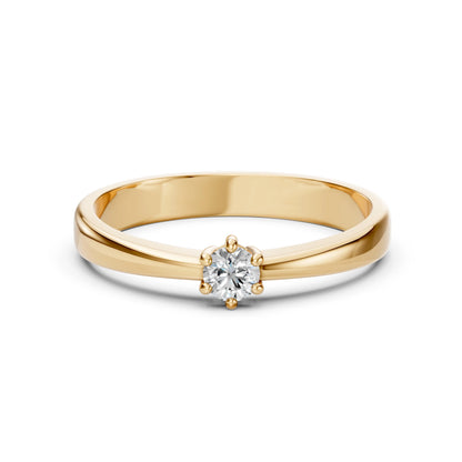 Solitaire Ring (Round), 0.15 ct — 101-10151(3.4)