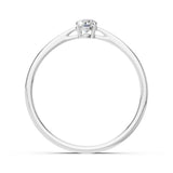Solitaire Diamond Ring Round 0.15ct by Qutahia Jewellery