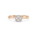 Solitaire Eternity Diamond Ring Princess 0.17ct by Qutahia Jewellery