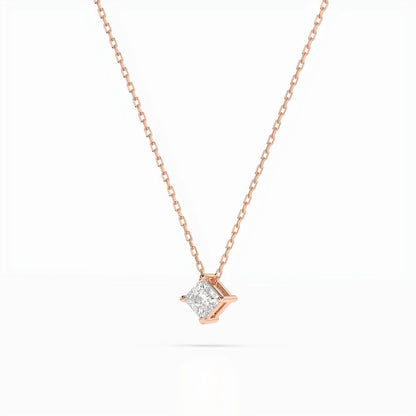 Solitaire Necklace (Princess), 0.17 ct — 104-10055(3.0)PR