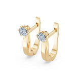 Small Diamond Earrings Round Brilliant 0.5ct by Qutahia Jewellery
