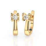 Small Diamond Earrings Round 0.2ct by Qutahia Jewellery