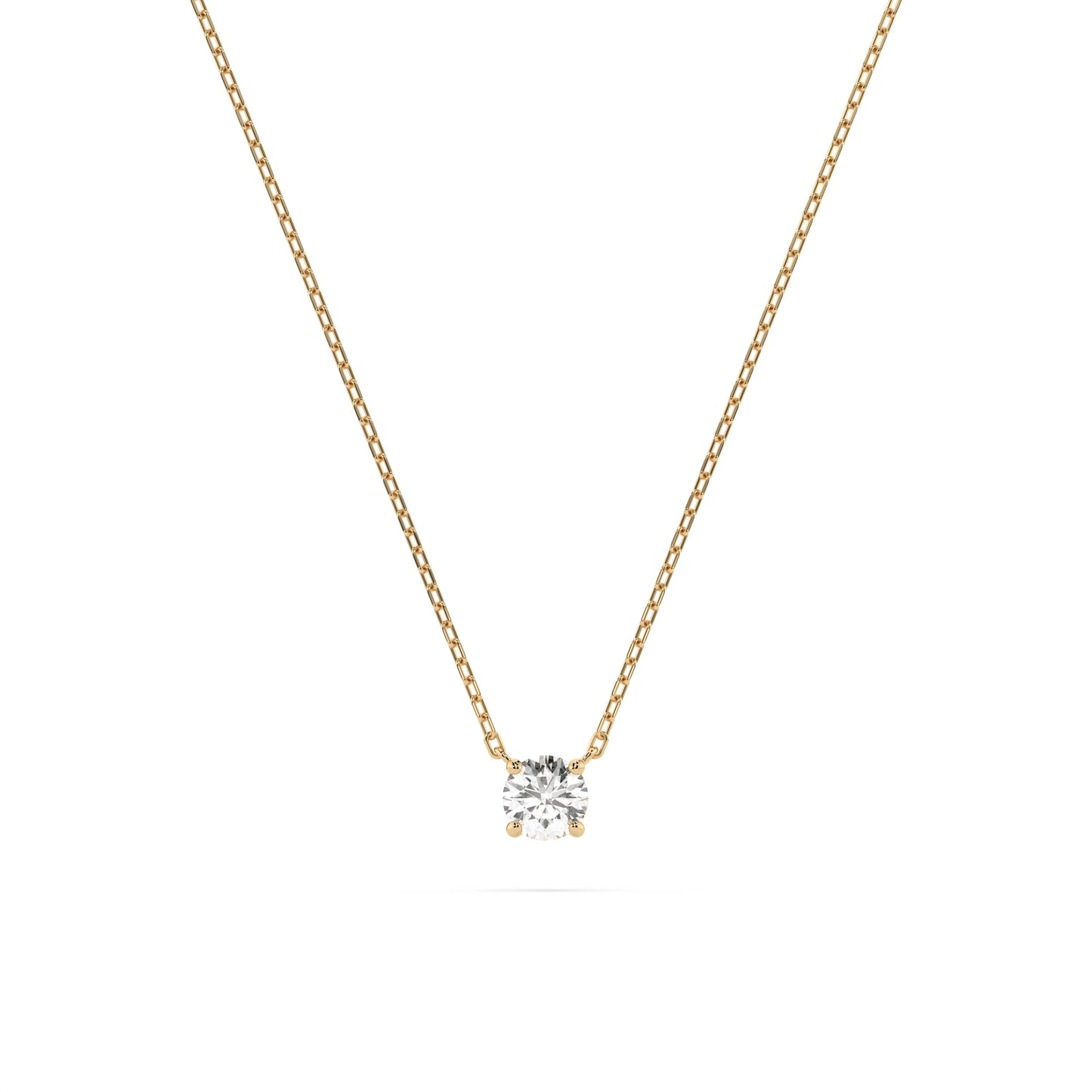 Solitaire Necklace (Round), 0.2 ct — 104-10040(3.7)
