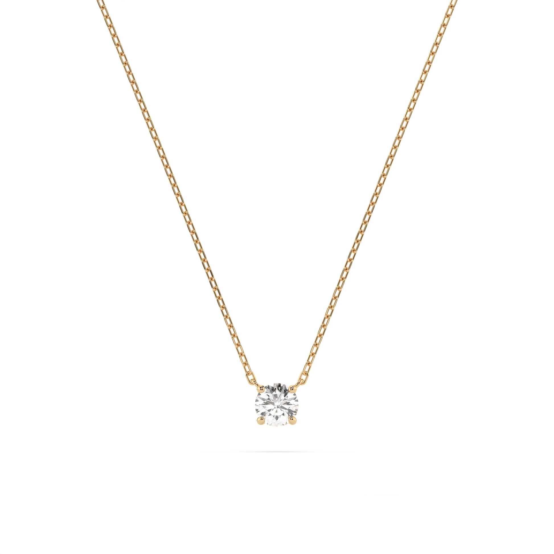 Solitaire Necklace (Round), 0.2 ct — 104-10040(3.7)