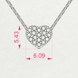 Illusion Diamond Necklace Round 0.09ct by Qutahia Jewellery
