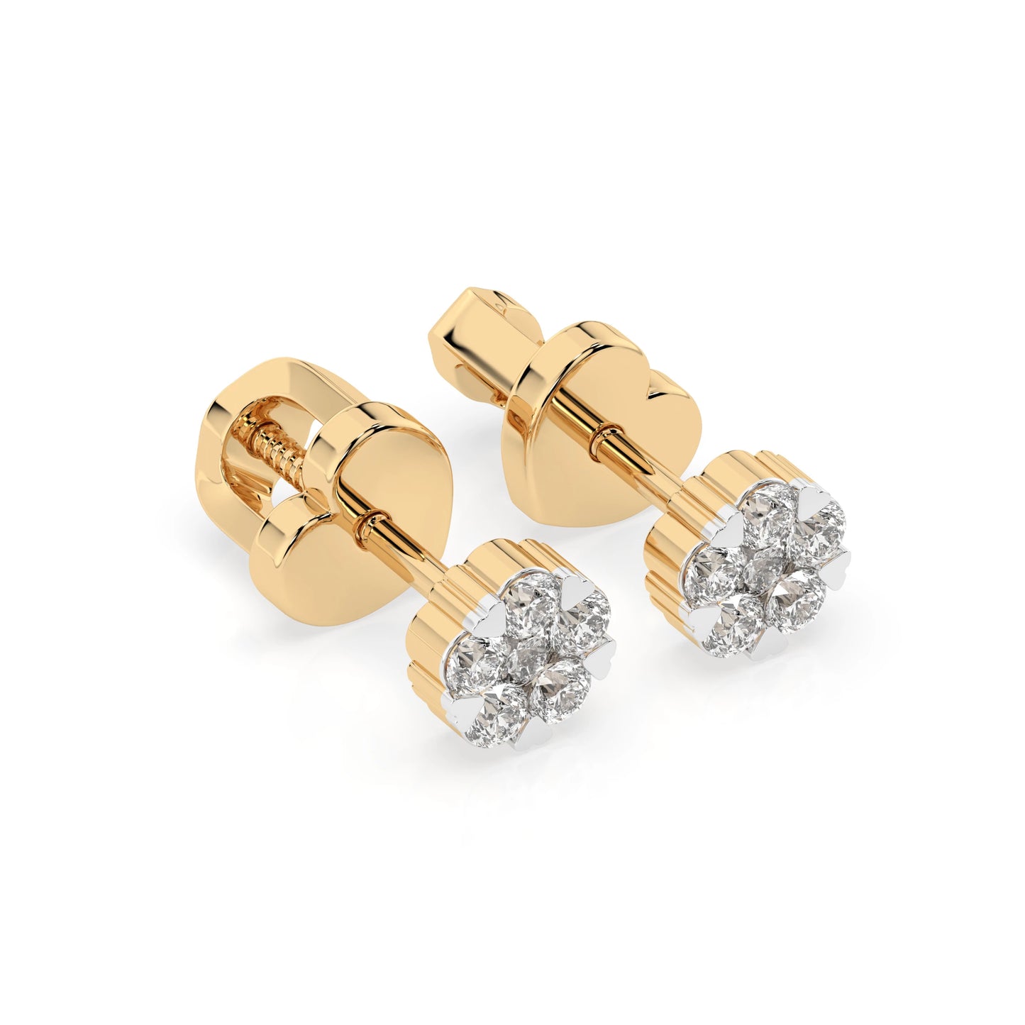 Illusion Earring (Round), 0.03 ct — 102-10015/2(1.5)
