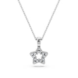 Delicate Diamond Necklace Round 0.08ct by Qutahia Jewellery