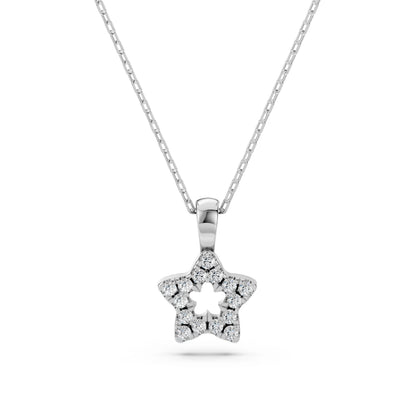 Minimalism Necklace (Round), 0.08 ct — 104-10078