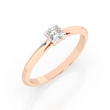 Solitaire Diamond Ring Round 0.3ct by Qutahia Jewellery